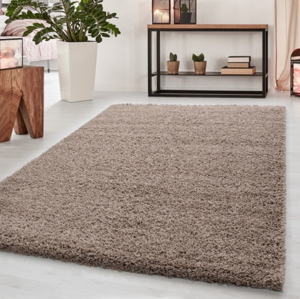 Dream Shaggy Plain Beige Rug